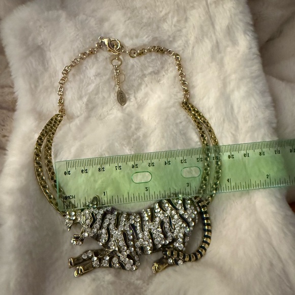 Vintage Amrita Singh Tiger Necklace Featuring Australian Rhinestones - Picture 7 of 12